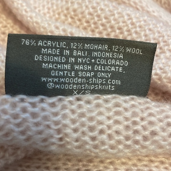 Wooden Ships by Paola Buendia Light Pink Wrap Cardigan Sweater - Picture 10 of 10